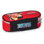 Oвален ученически несесер Panini Comix Anime - One Piece, Red