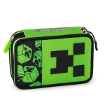 Ученически несесер с пособия Panini Minecraft - Creepers, с 3 ципа