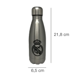 Метална бутилка CYP Brands - Real Madrid, 550 ml, Silver