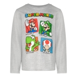 Детска памучна блуза Super Mario - Grey