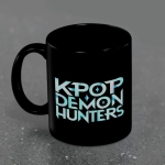 Керамична чаша K-Pop Demon Hunters - Logo, Черна