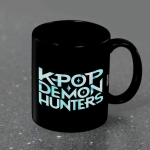 Керамична чаша K-Pop Demon Hunters - Logo, Черна