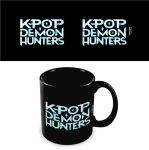 Керамична чаша K-Pop Demon Hunters - Logo, Черна