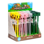 Химикалка с капаче Puckator - Minecraft, Four Heads, асортимент