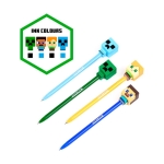 Комплект изтриваеми химикалки Minecraft - Chibi, 4 броя