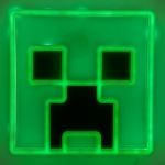 Стенна лампа Paladone - Minecraft, Neon Creeper