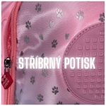 Ученическа ергономична раница Pixie Crew - Hearts & Paws, Pink