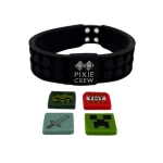 Детска гривна с пиксели Pixie Crew - Minecraft, Black