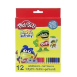 Флумастери CYP Brands - Play Doh, 12 цвята