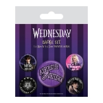 Kомплект значки Wednesday - Nevermore Academy