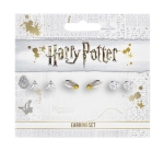Комплект обеци Harry Potter - Deathly Hallows, Golden Snitch & Platform