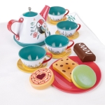 Детски дървен комплект Hape - Време за чай, 15 части