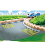 Дървен комплект Hape - Механична железопътна релса, 2 броя