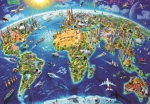 Пъзел Educa - Световните забележителности, 2000 части